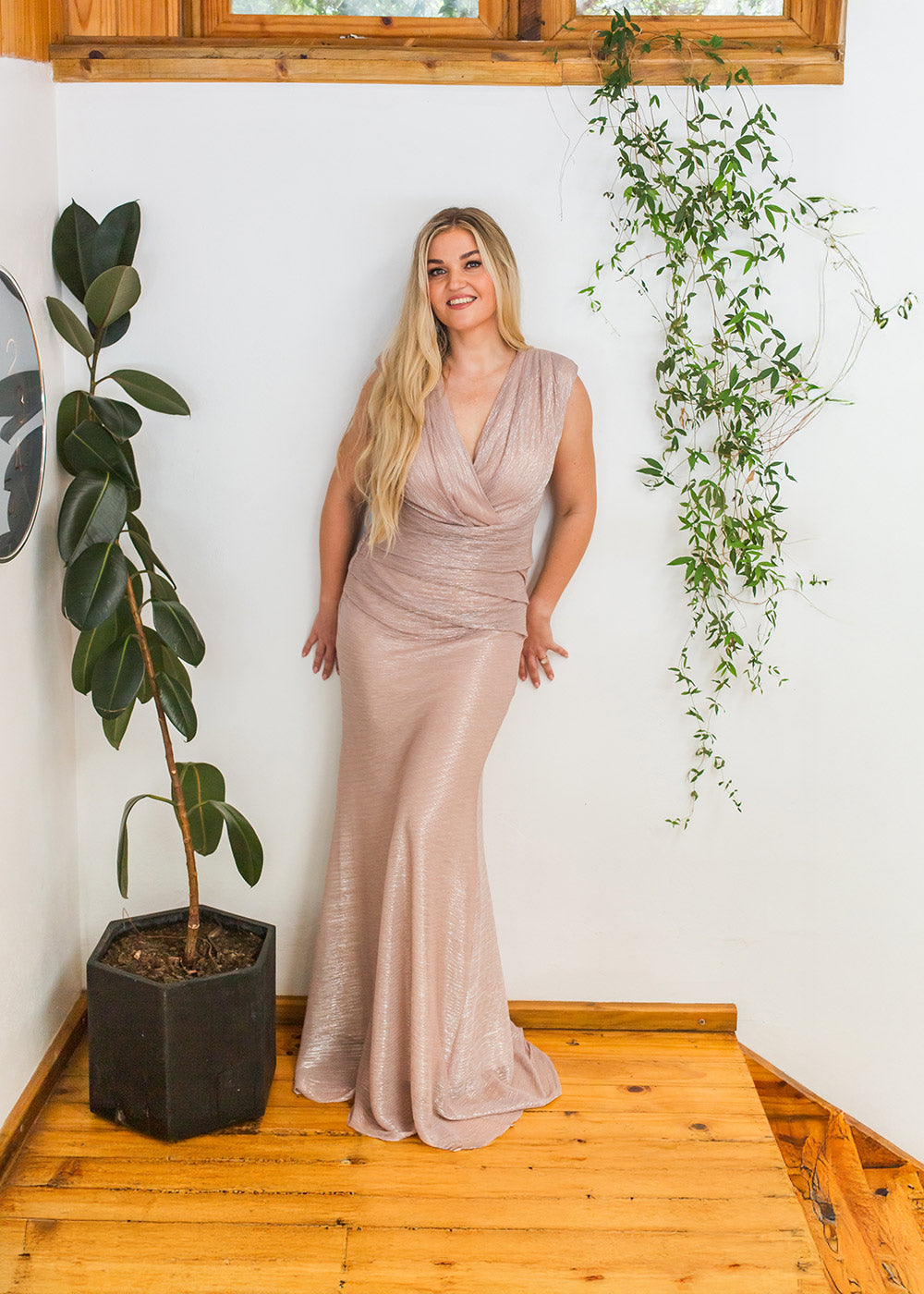 Rose Gold shimmering gown