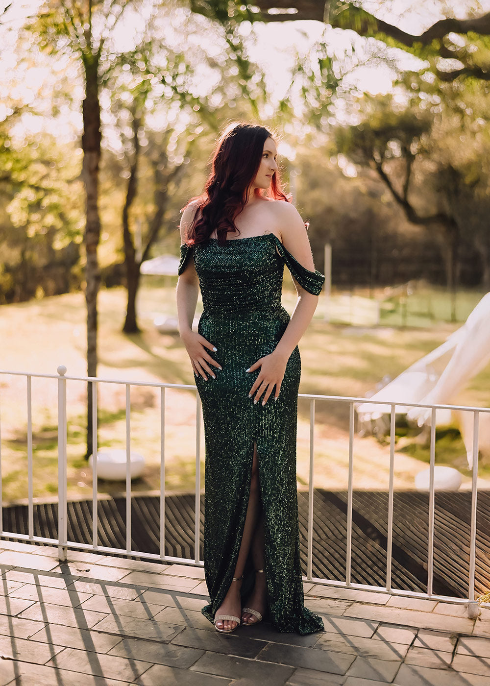 Sea Green Sequin Gown