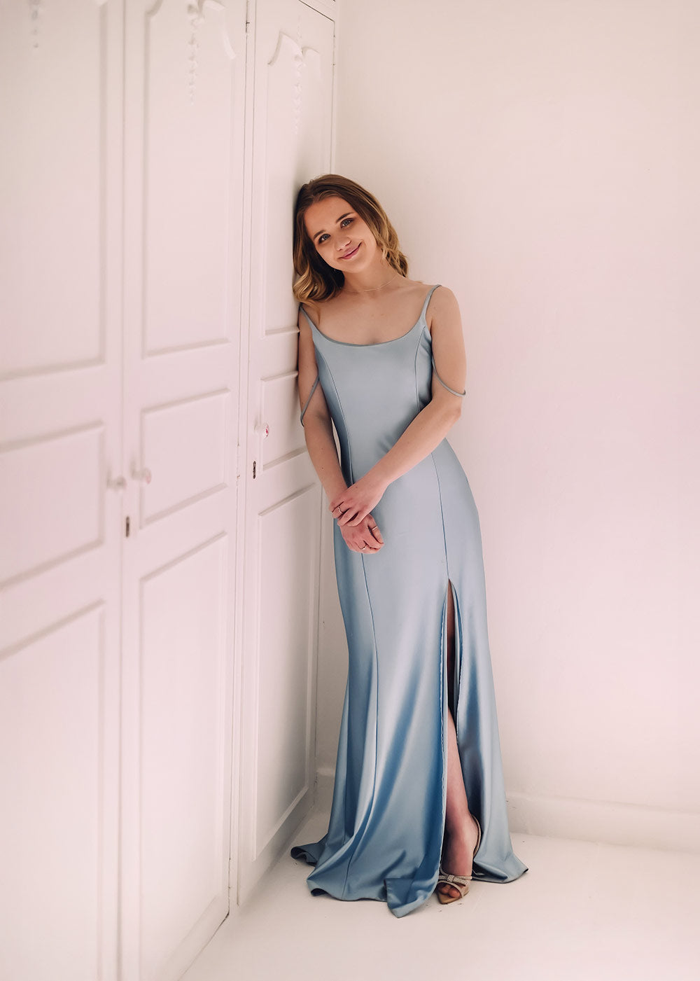 Open back Satin Everlong dress