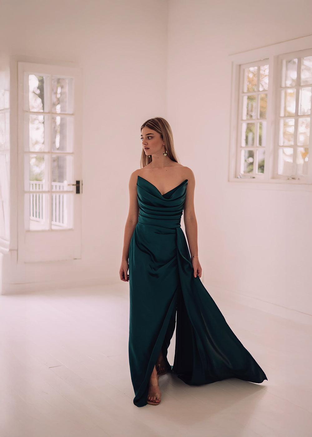 de Senneville Romantic Cowl neck dress