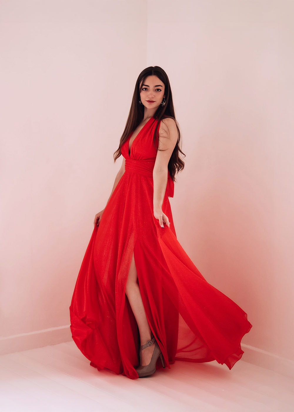 Sleeveless Elegant Maxi Tulle Dress