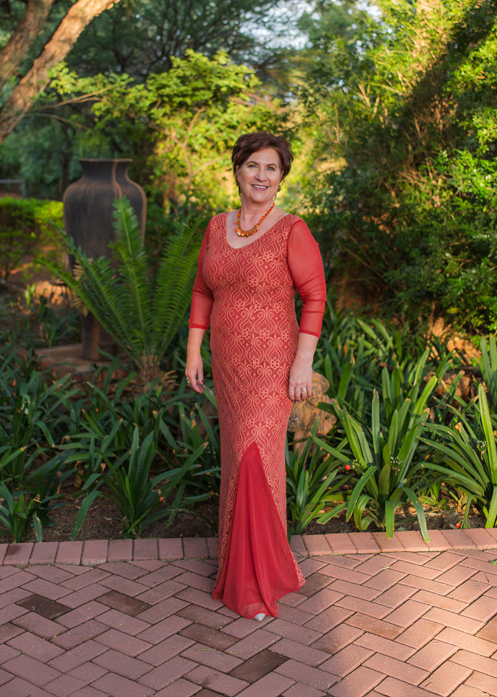 Vermillion floor length dress