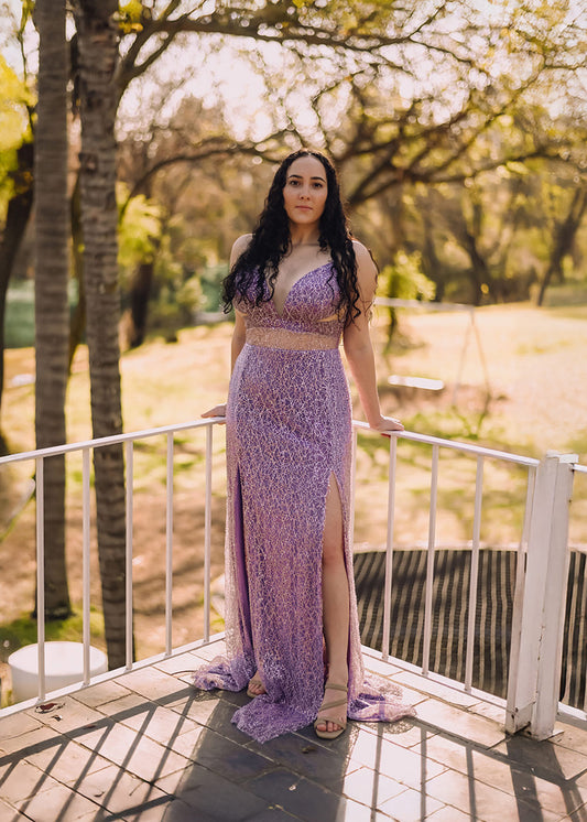 Lilac Dream Lace Gown