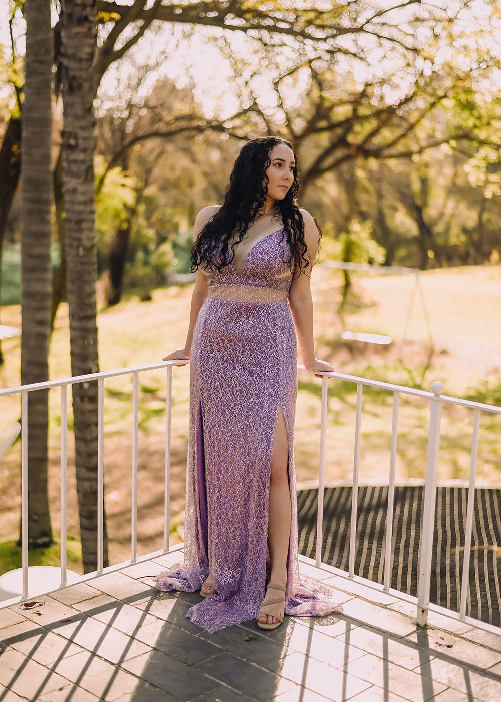 Lilac Dream Lace Gown