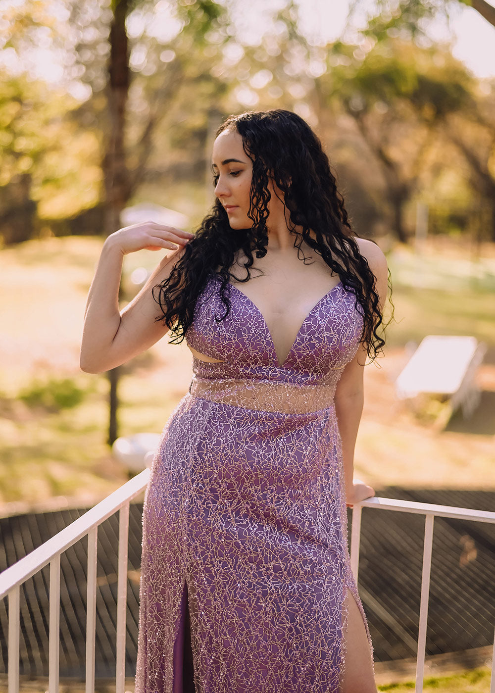 Lilac Dream Lace Gown