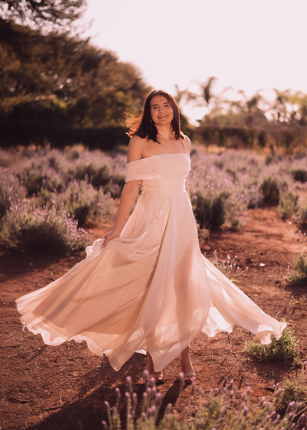 Sunlit Whisper Evening Dress